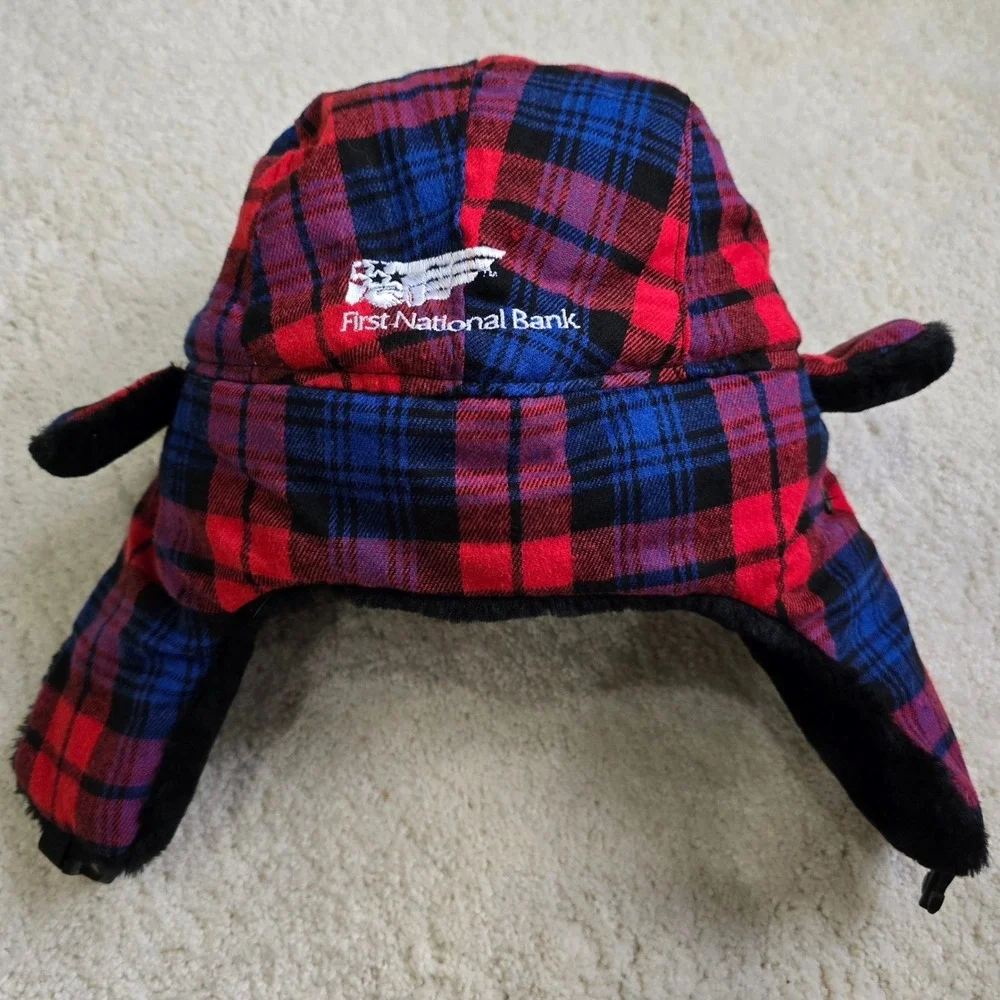 Harrisburg Senators Plaid Trapper Hat Faux Fur Earflap‎ One Size Ushanka